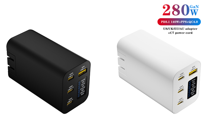 280W Gan Charger with OLED