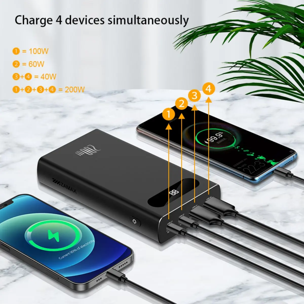 Charge this product to 80% within 35 minutes or 100% within 70 minutes (2)vou