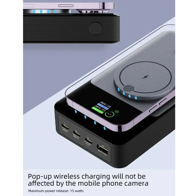 World first 140W PD3.1 Dual prts in & out /wireless auto ...