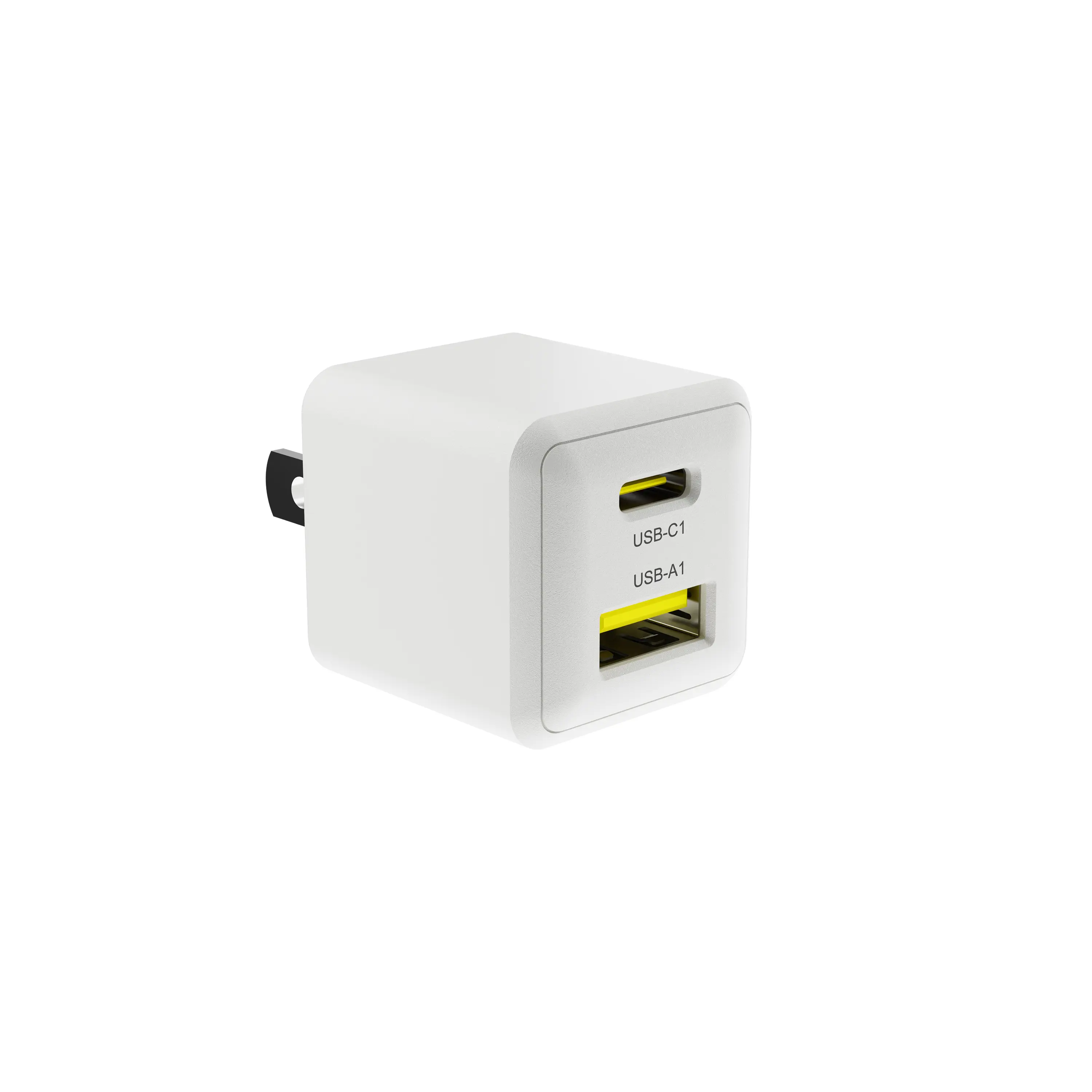 Custom Mini PD20W Charger with USB-C + USB-A