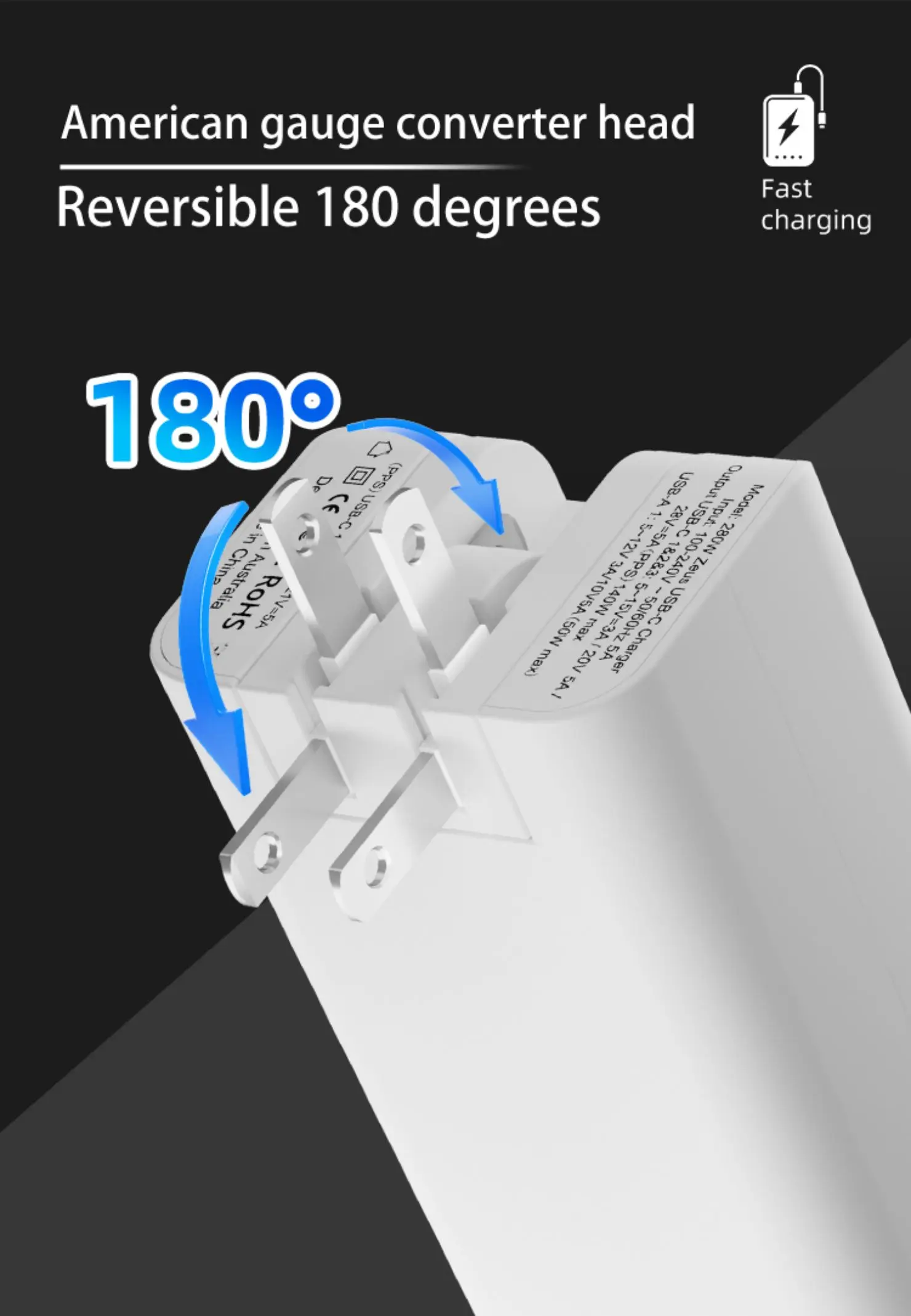 280W Gan Charger with OLED5hli
