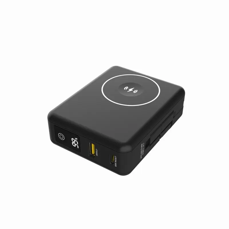 Wholesale PD65W 15000mAh Power Bank Built-in 2in1 C&M Cable
