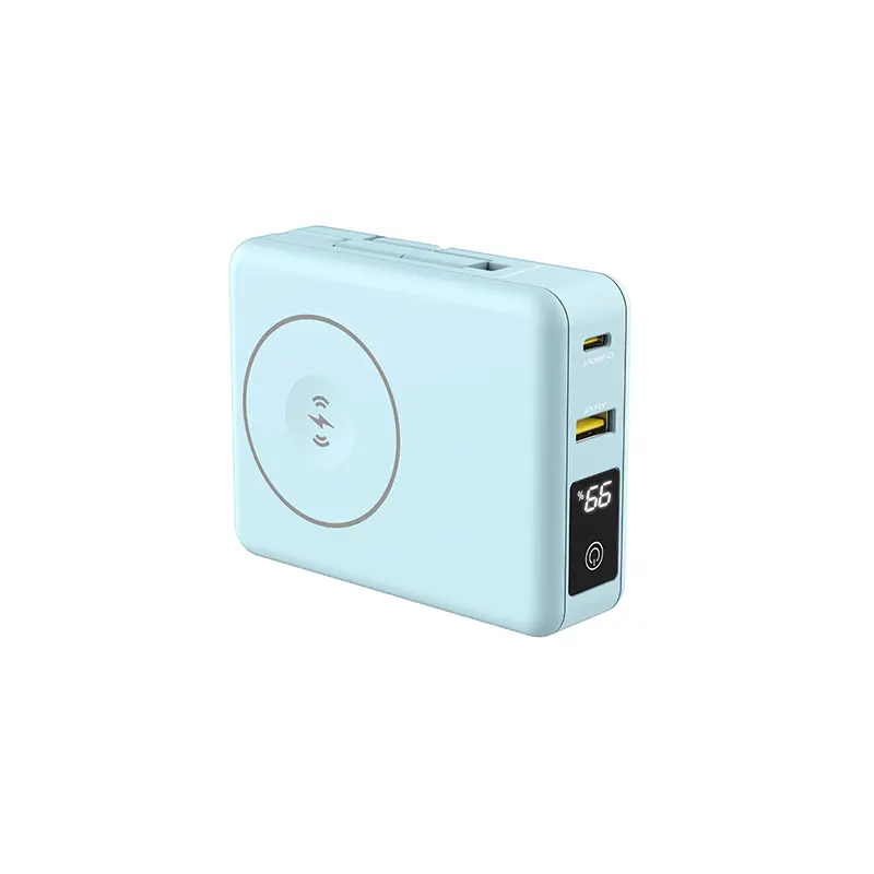 Custom PD65W 15000mAh Power Bank Built-in 2in1 C&M Cable
