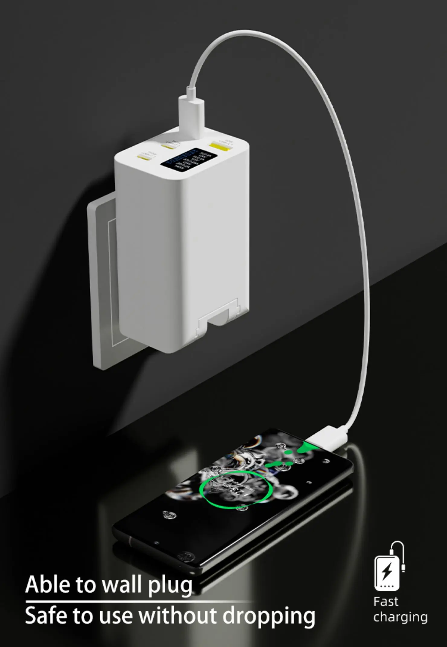 280W Gan Charger with OLED9uv3